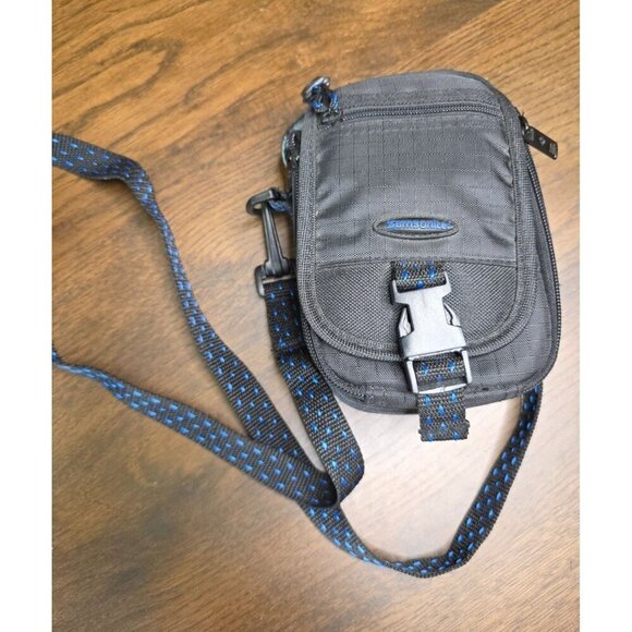 Samsonite Small Black Crossbody Travel Bag With Adjustable Strap Multiple Zipper - Picture 2 of 13